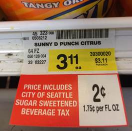 Tag Sugar Drink Tax